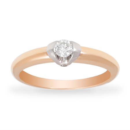 Кольцо, золото, бриллиант, 1439829